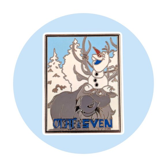 Frozen Retro Disney Pin: Olaf and Sven - Picture 1 of 5